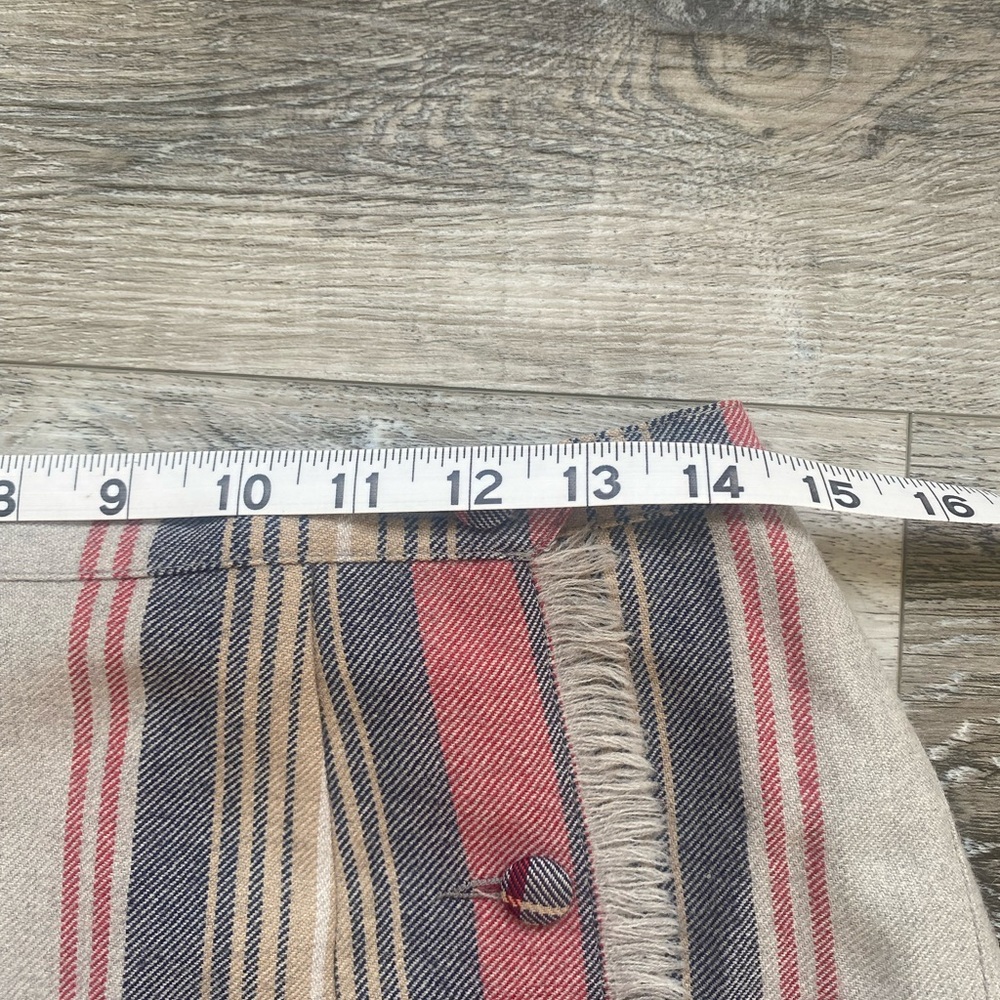 Vintage Wool Plaid Wrap Around Skirt A-Line Skirt in Red and Tan - Picture 11 of 12